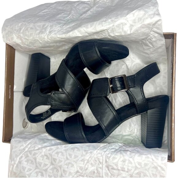 Giani Bernini Janett Memory Foam Block Heel Vegan Leather Dress Sandals- Sz 10 M - Picture 2 of 5